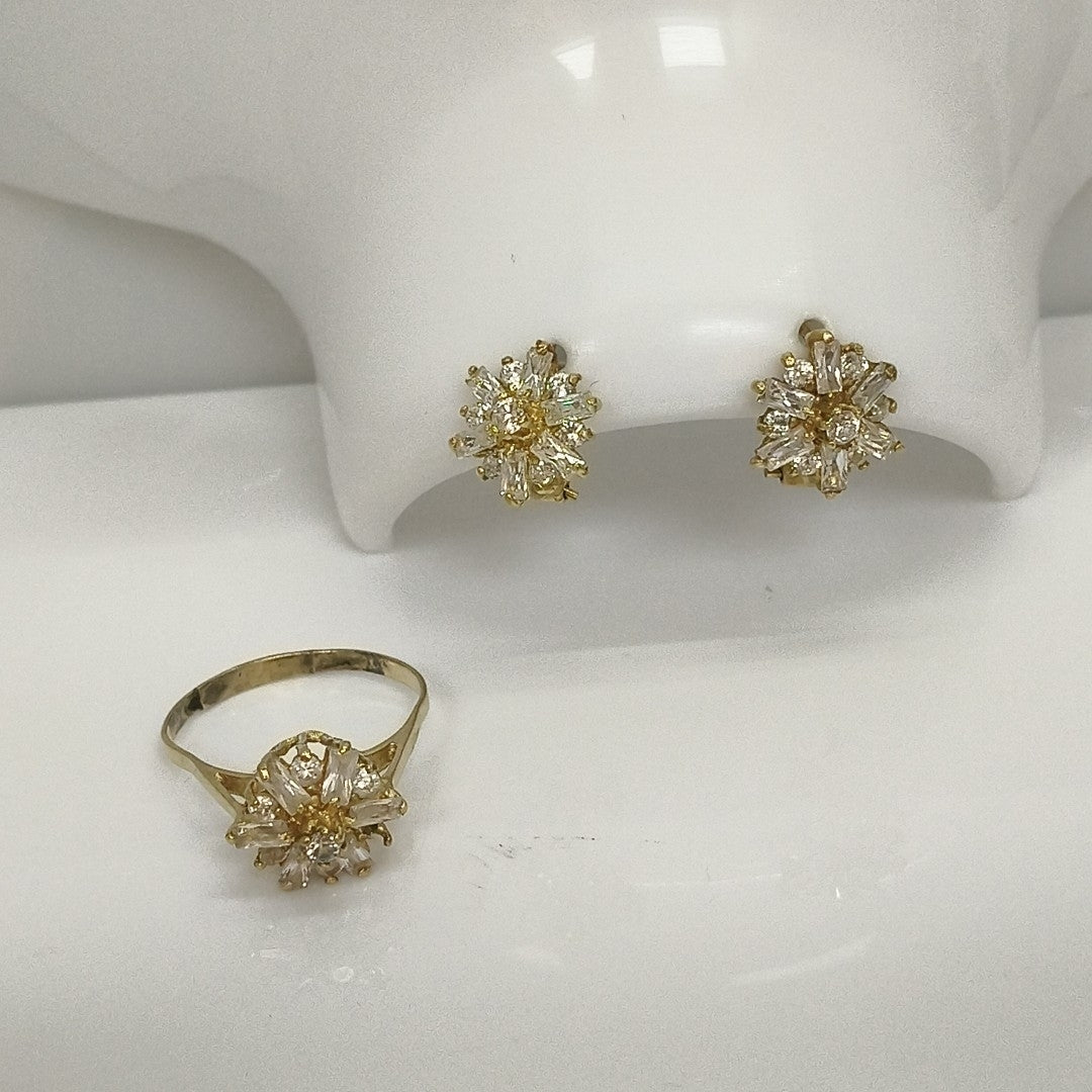 ANILLITO,ARETES PAR ORO 10 K 6,50 GRMS (SEMINUEVO)