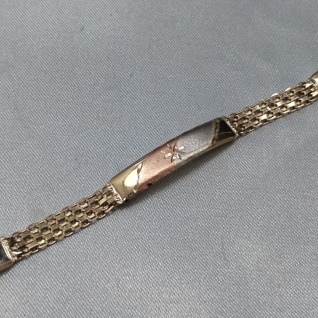 PULSERA ORO, ORO COMBINADO 10 K 4.2 GRMS (SEMINUEVO)