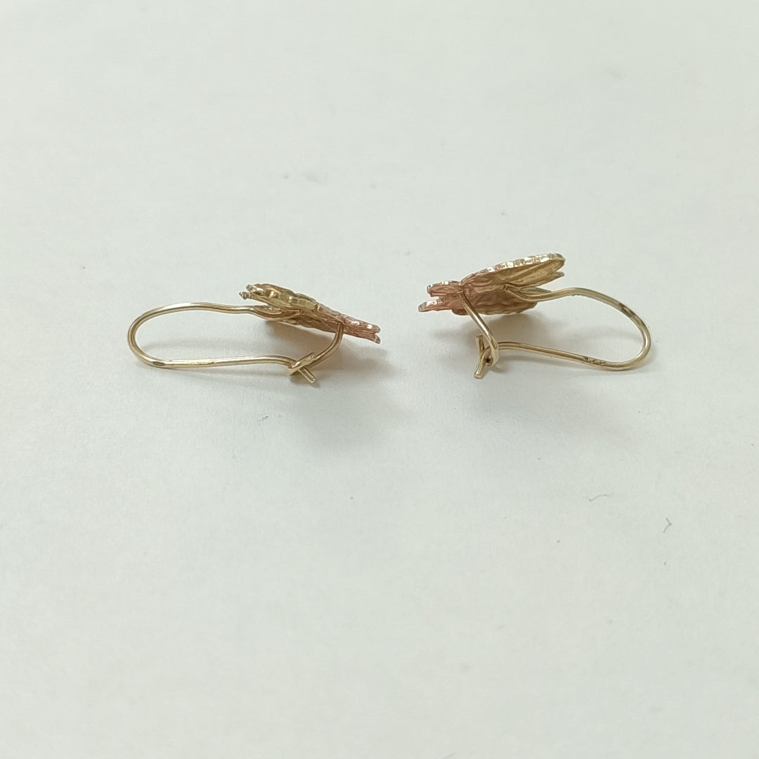 ARETES PAR ORO,ORO COMBINADO 10 K 1,30 GRMS (SEMINUEVO)