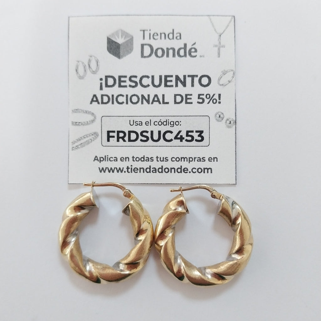 ARRACADAS PAR ORO 14 K 4.9 GRMS (SEMINUEVO)