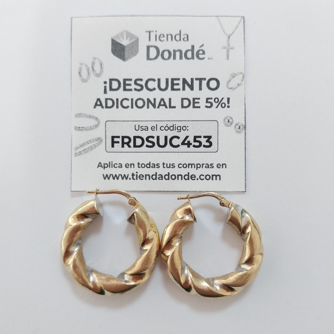 ARRACADAS PAR ORO 14 K 4.9 GRMS (SEMINUEVO)