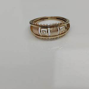 ANILLO ORO COMBINADO 14 K 1.7 GRMS (SEMINUEVO)