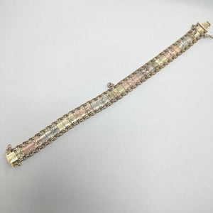 PULSERA ORO, ORO COMBINADO 10 K 27.6 GRMS (SEMINUEVO)