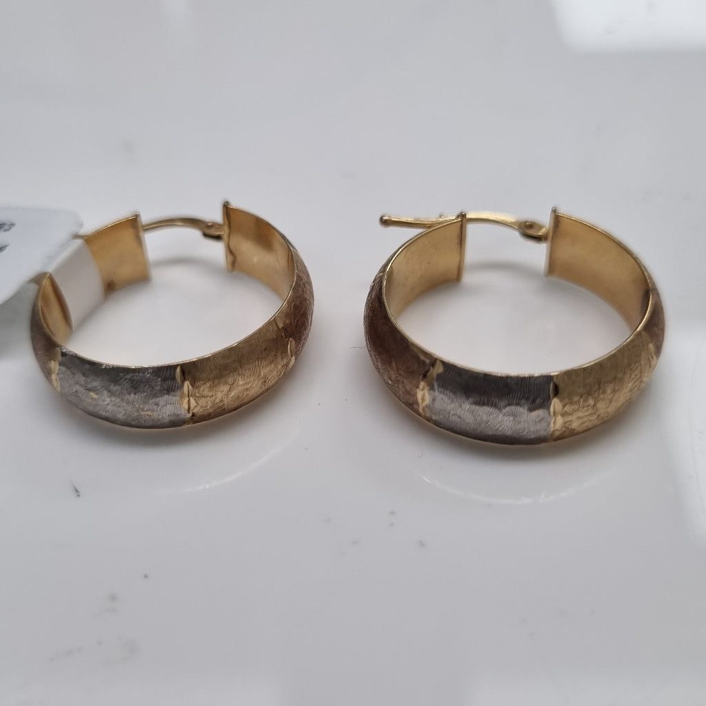 ARRACADAS PAR ORO, ORO COMBINADO 14 K 3 GRMS (SEMINUEVO)