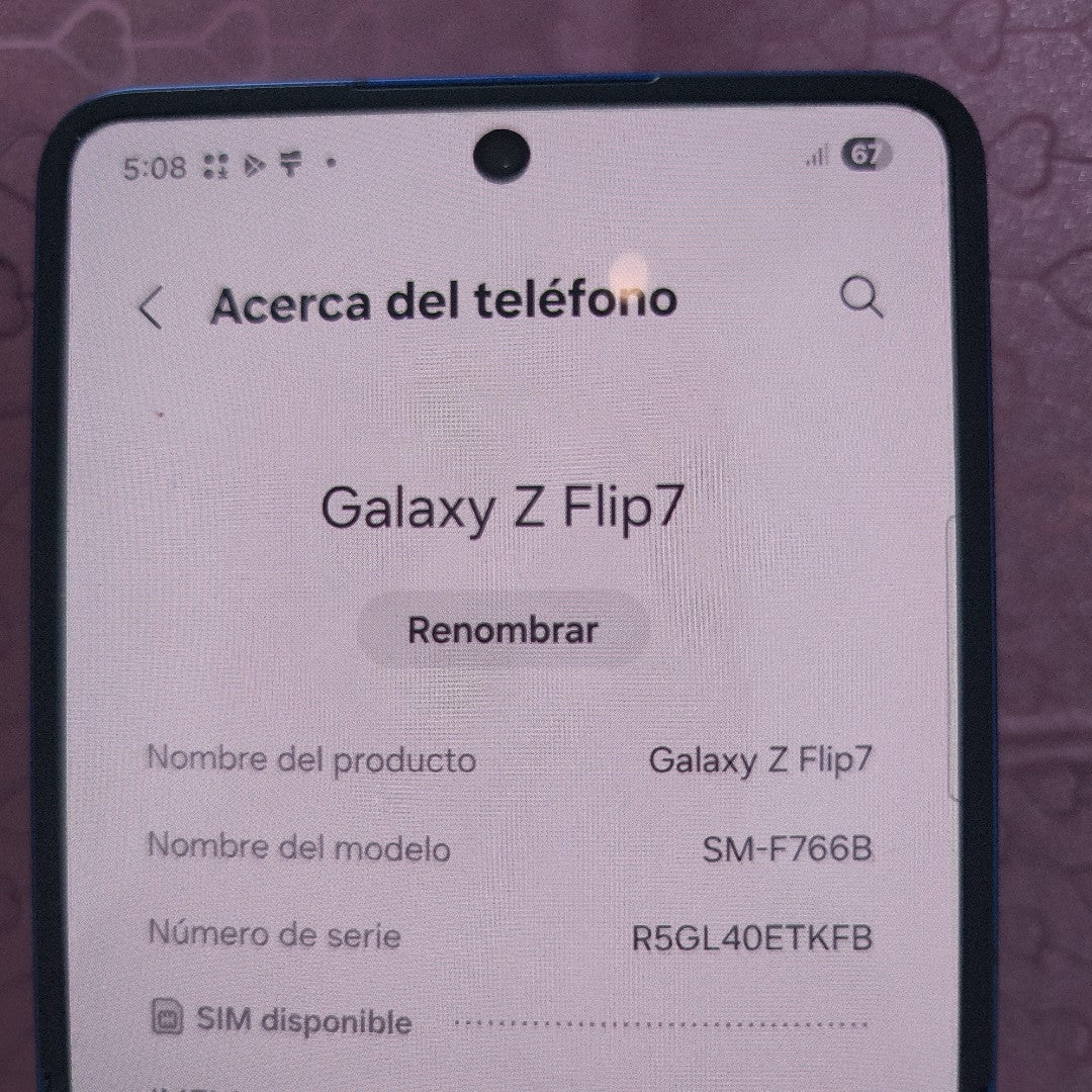 CELULAR SAMSUNG GALAXY Z FLIP 7 SM-F766B (2025) 512 GB 12 GB RAM (SEMINUEVO)