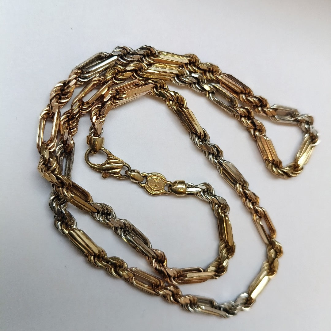 CADENA ORO COMBINADO 10 K 46.8 GRMS (SEMINUEVO)