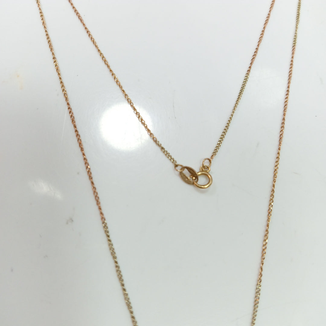 CADENA, MEDALLA RELIGIOSA ORO 10 K 2.2 GRMS (SEMINUEVO)