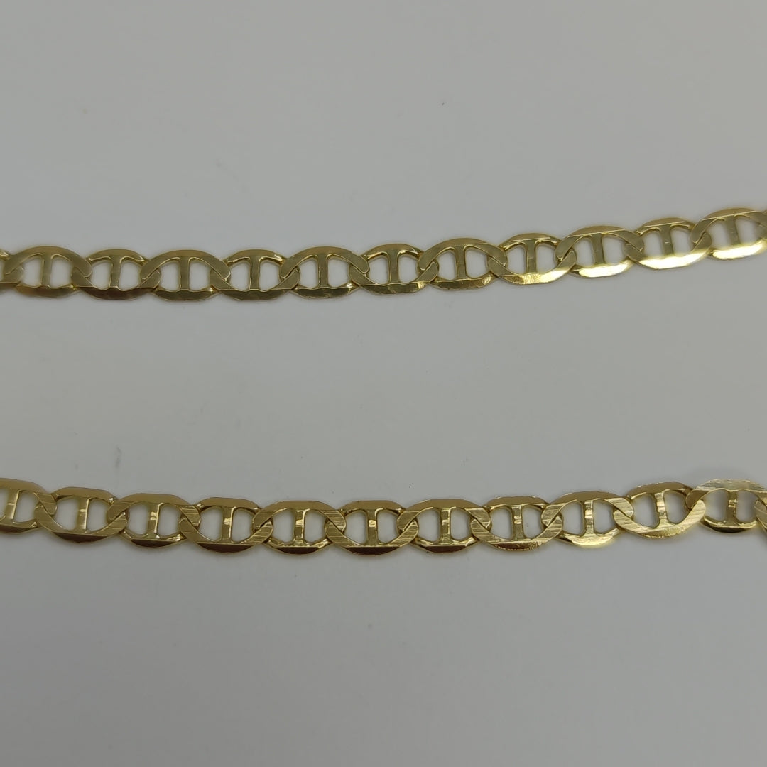PULSERAS TEJIDO MARINERA ORO 14K 21 CM 3.4 GR (NUEVO)