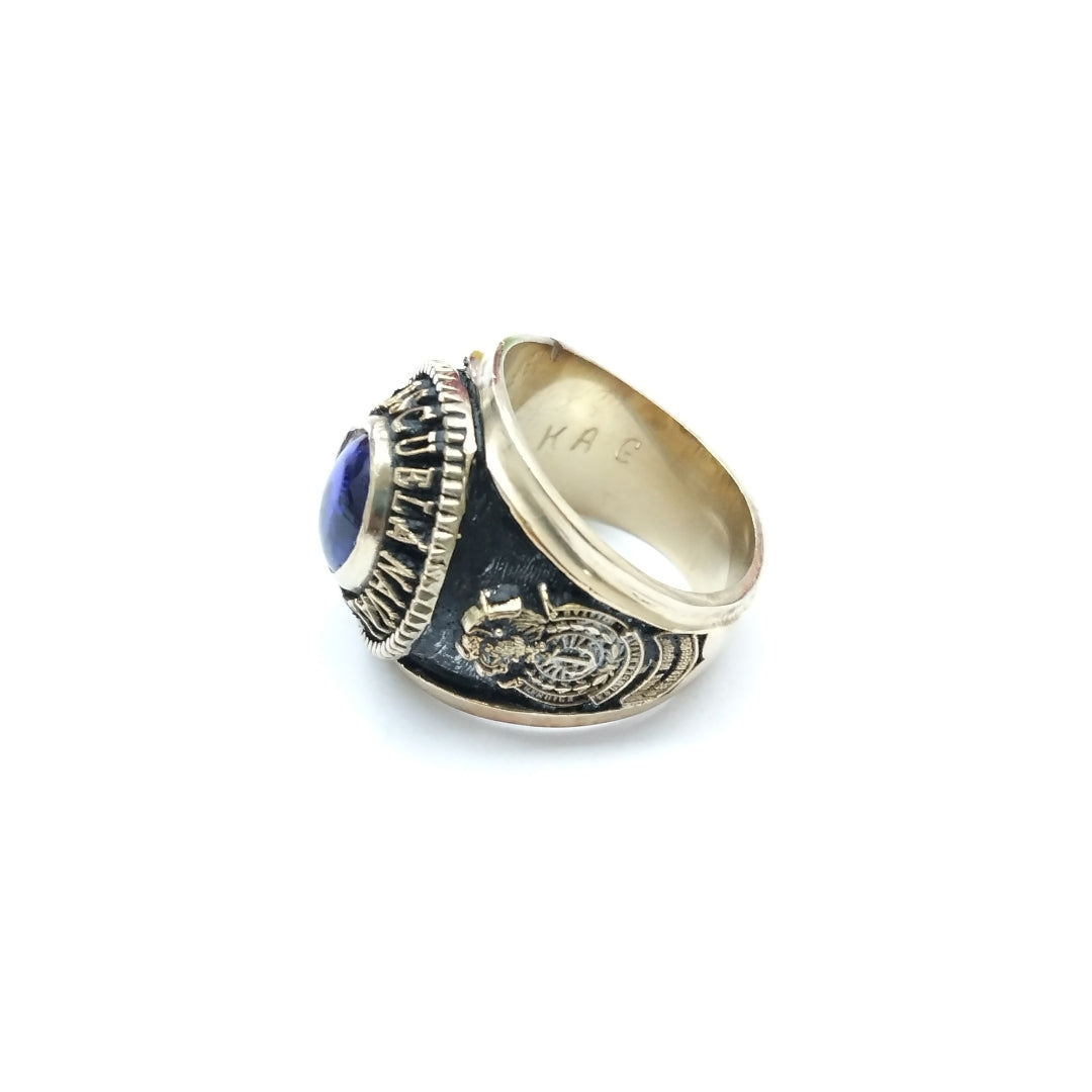 ANILLO DE GRADUACIÓN ORO, ORO MUY BAJO 8 K 21.8 GRMS (SEMINUEVO)