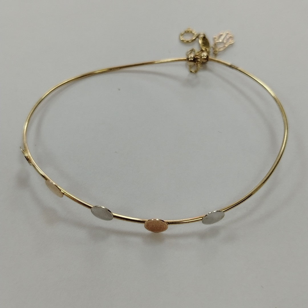 PULSERA RIGIDA ORO, ORO COMBINADO 10 K 2.4 GRMS (SEMINUEVO)