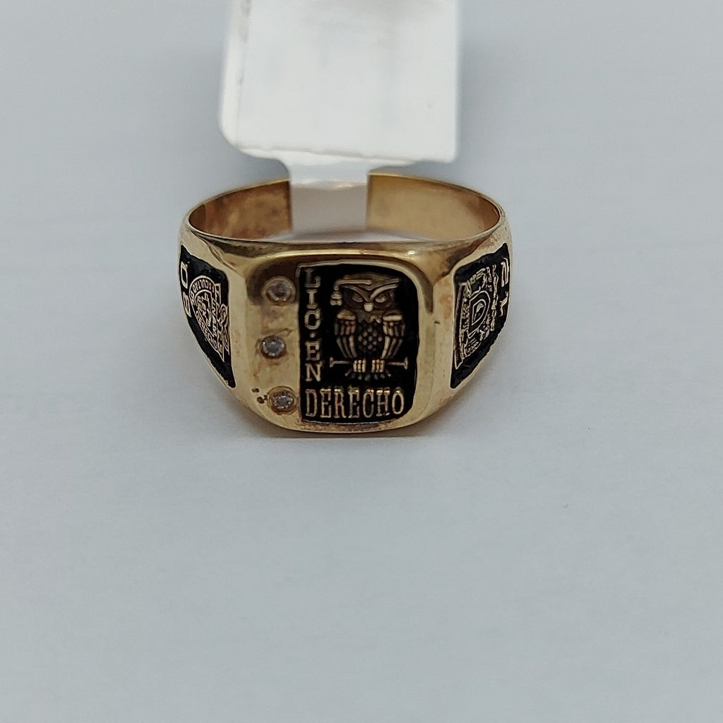 ANILLO DE GRADUACIÓN ORO 14 K 6 GRMS (SEMINUEVO)