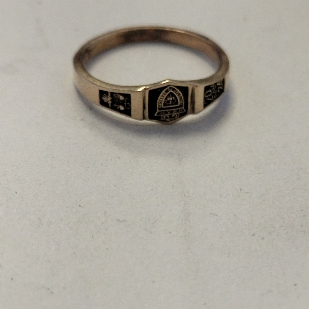 ANILLO DE GRADUACIÓN ORO 10 K 1.9 GRMS (SEMINUEVO)