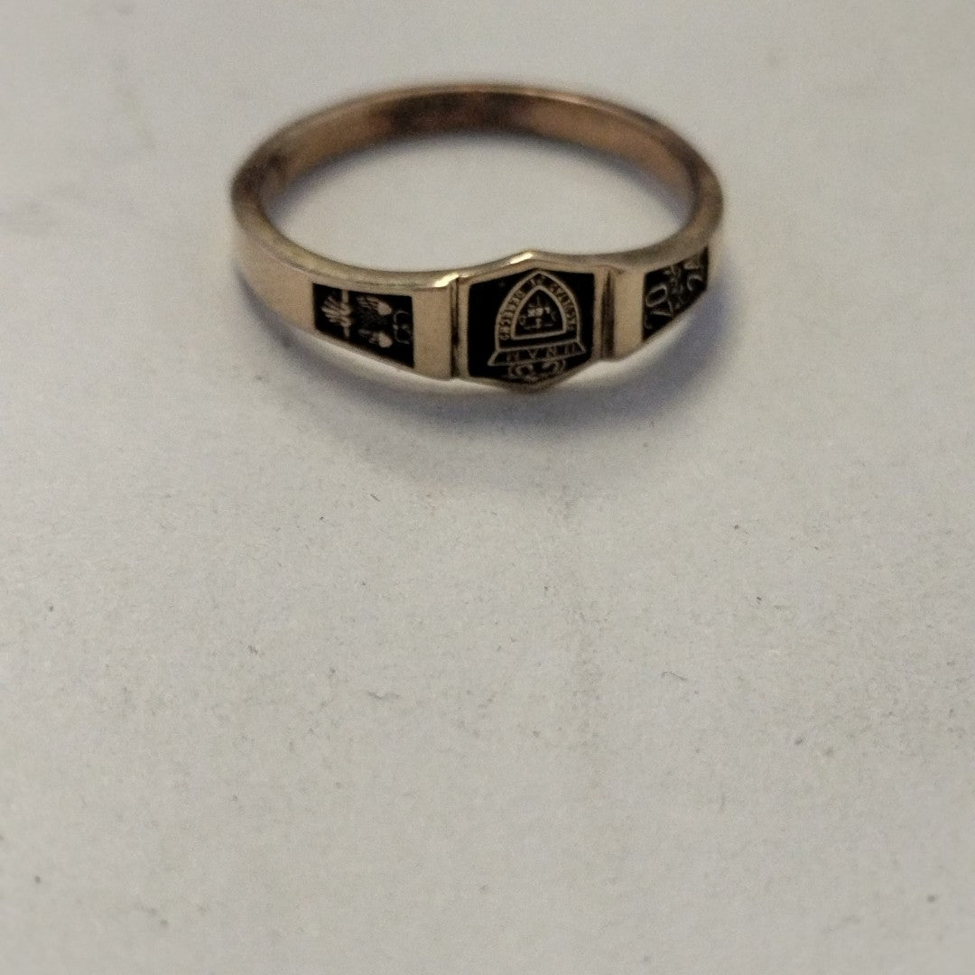 ANILLO DE GRADUACIÓN ORO 10 K 1.9 GRMS (SEMINUEVO)