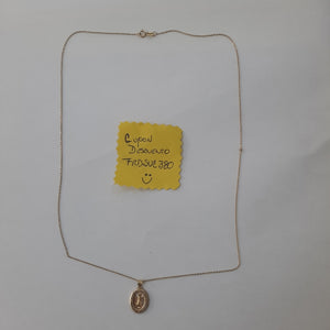 CADENA, MEDALLA RELIGIOSA ORO 10 K 1.8 GRMS (SEMINUEVO)