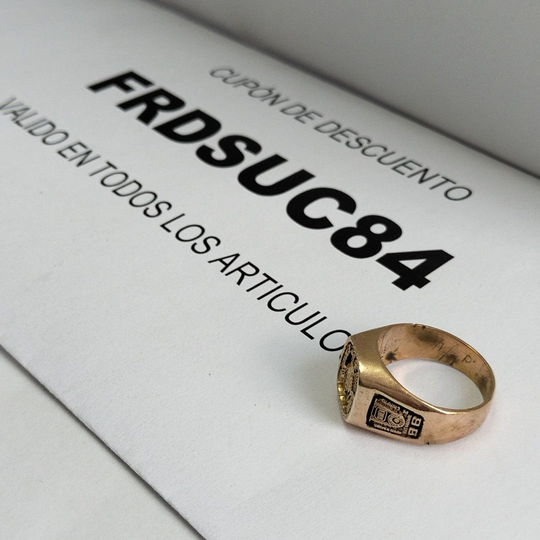 ANILLO DE GRADUACIÓN ORO 10 K 6.3 GRMS (SEMINUEVO)