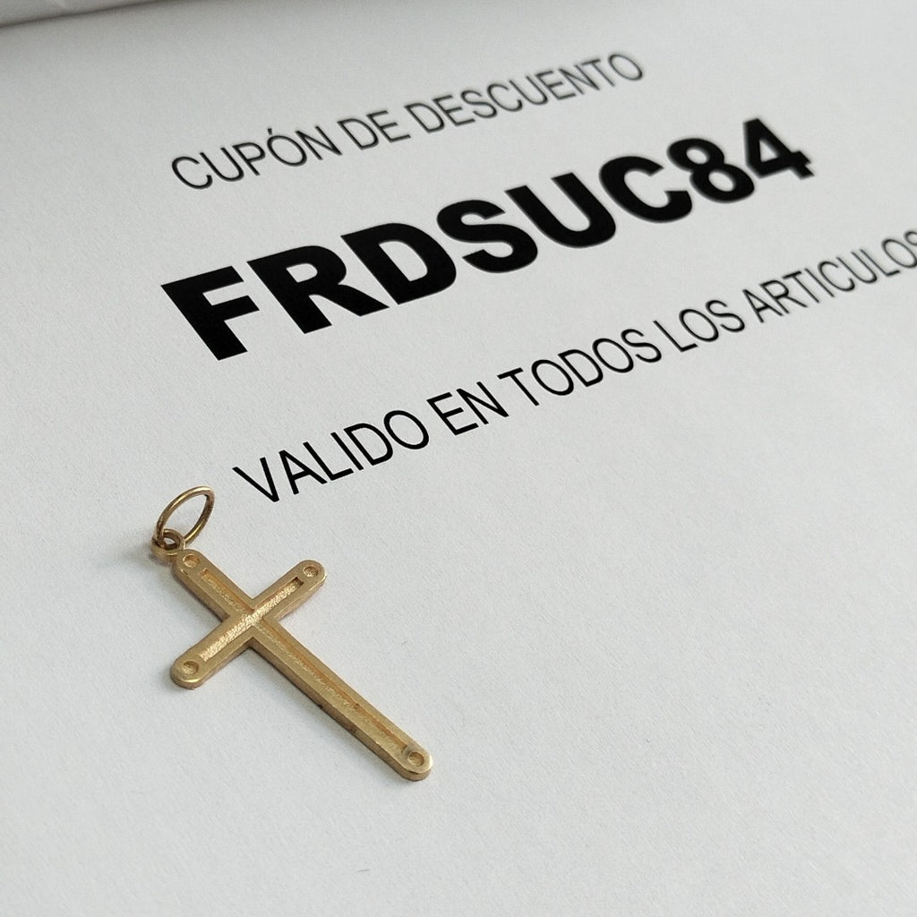 CRUZ,DIJE ORO 14 K 2,40 GRMS (SEMINUEVO)