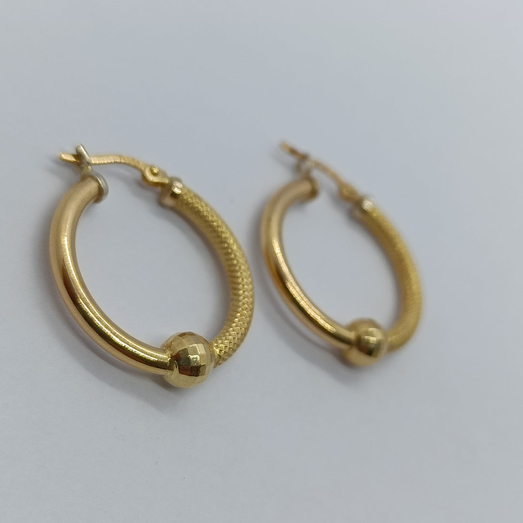 ARRACADAS PAR ORO 14 K 3,80 GRMS (SEMINUEVO)