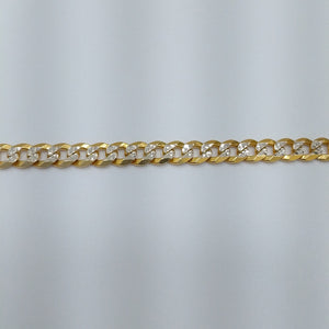 PULSERAS TEJIDO BARBADA DIAMANTADA ORO 14K 18 CM 6.7 GR (NUEVO)