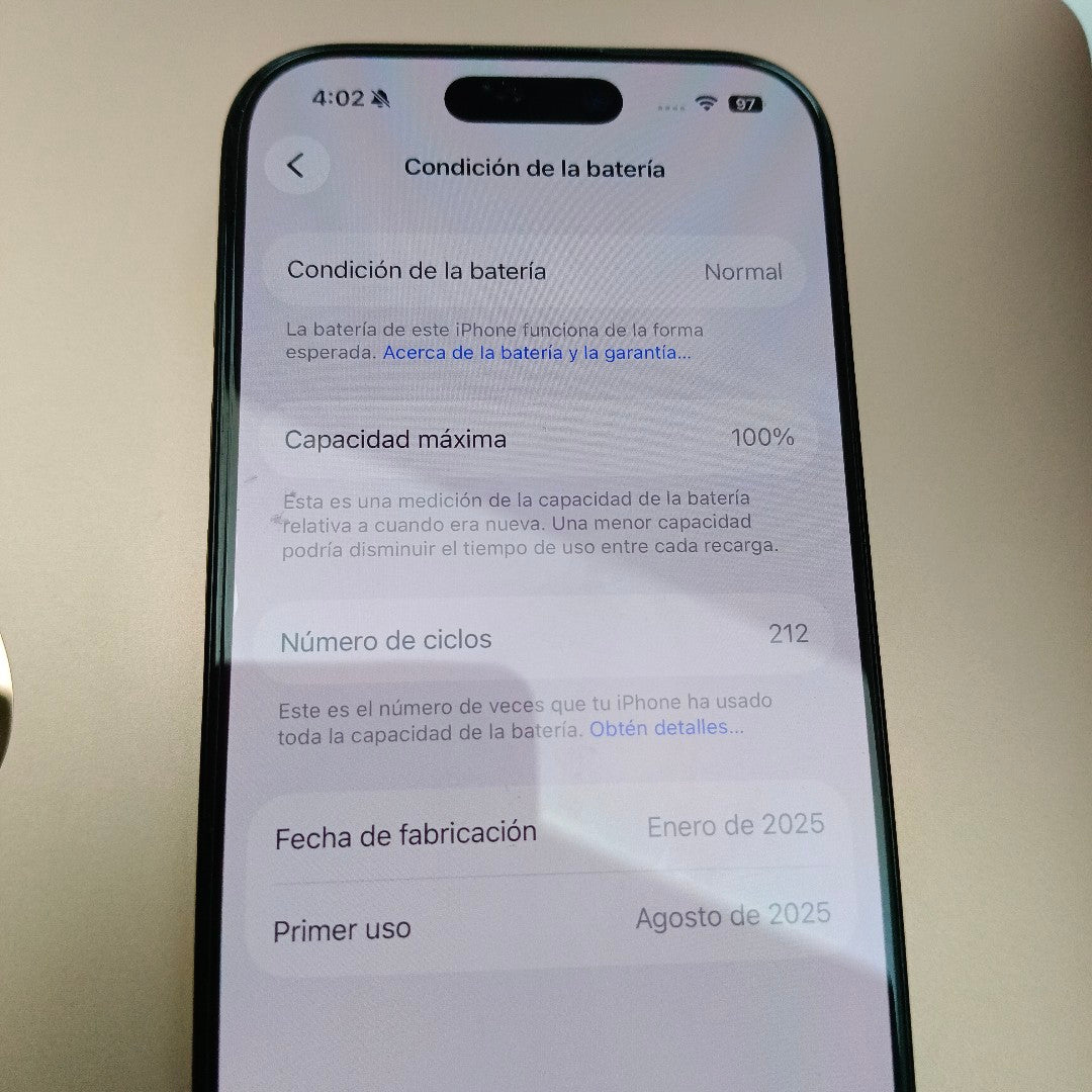 CELULAR APPLE IPHONE 16 PRO A3292 (2024) 128 GB 8 GB RAM (SEMINUEVO)