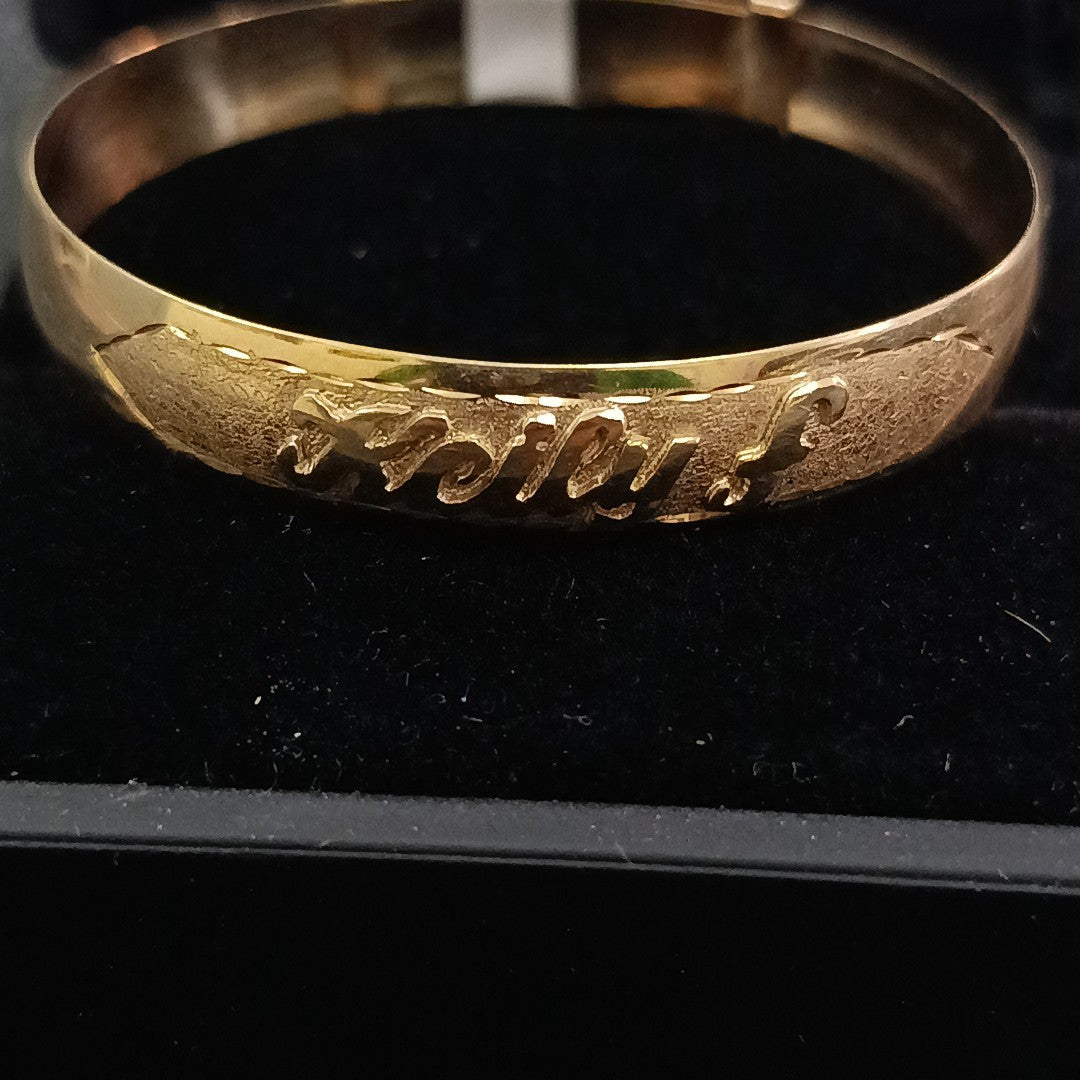 PULSERA RIGIDA ORO 10 K 3.9 GRMS (SEMINUEVO)