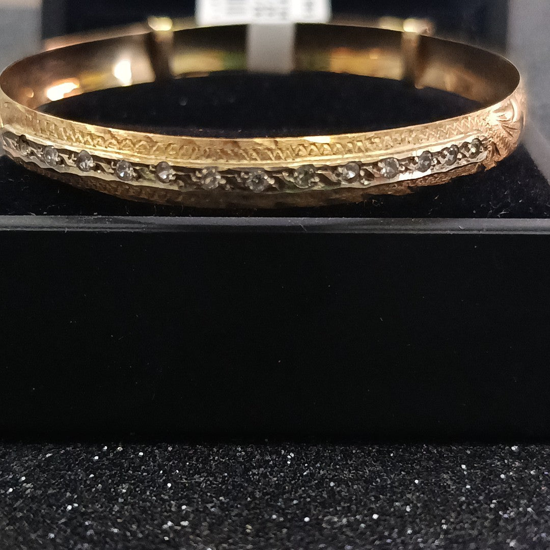 PULSERA RIGIDA ORO 14 K 7.5 GRMS (SEMINUEVO)