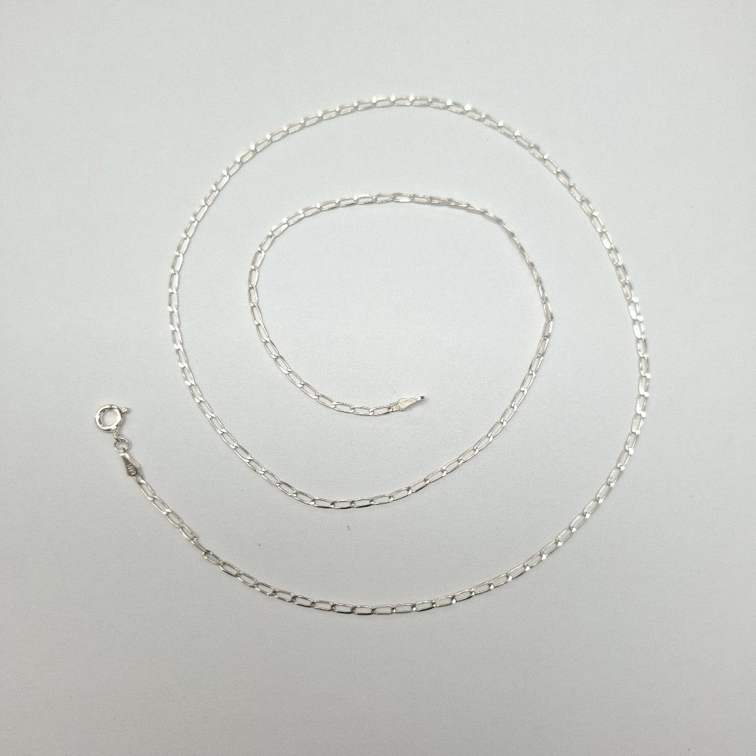CADENA TEJIDO ESLABONES PLATA .925 60 CM 3 GR (NUEVO)