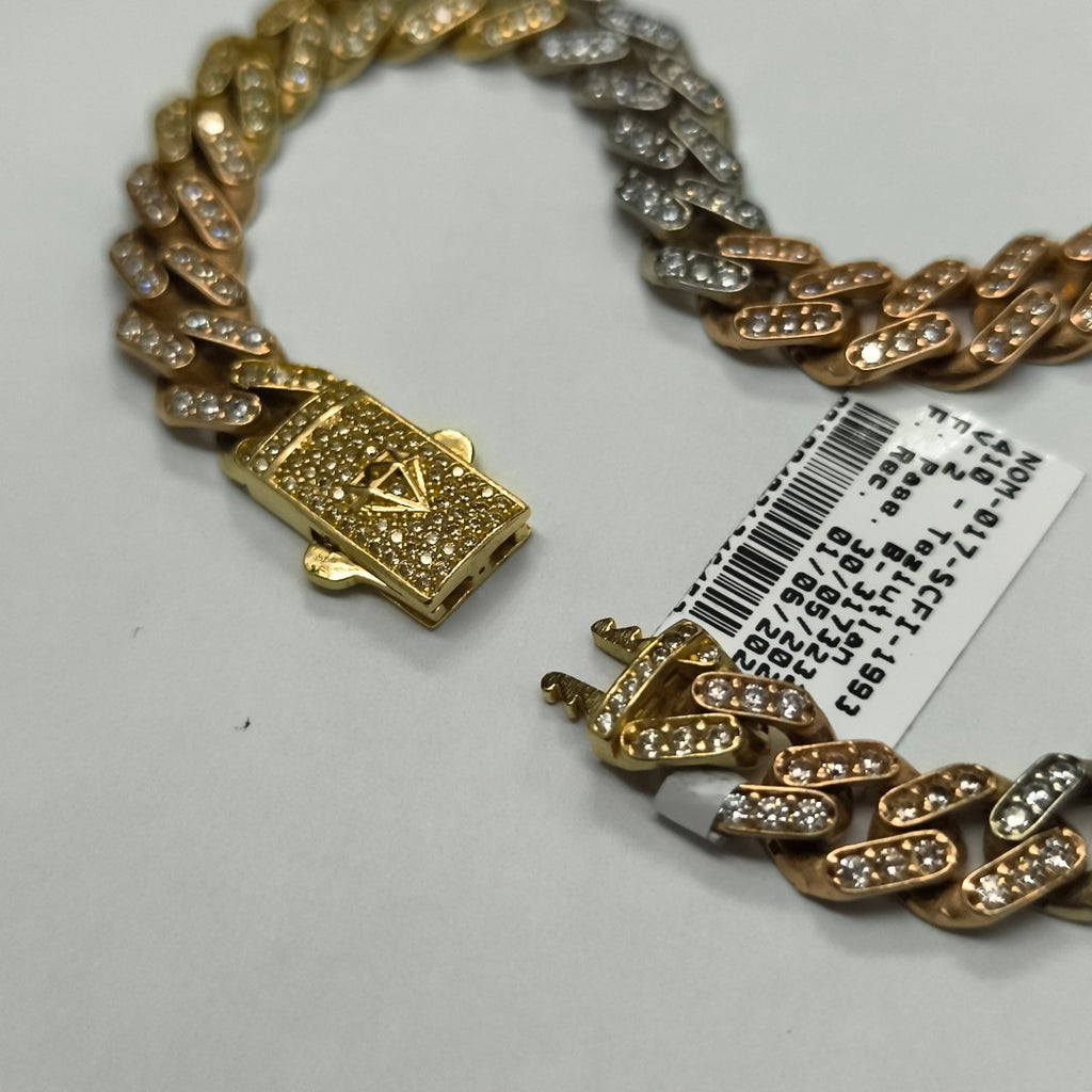 PULSERA ORO COMBINADO 10 K 21,50 GRMS (SEMINUEVO)