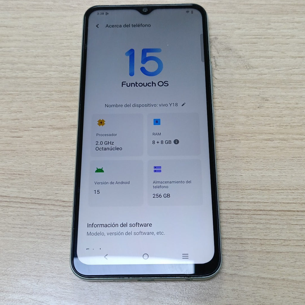 CELULAR VIVO Y18 V2333 256 GB 8 GB RAM (SEMINUEVO)