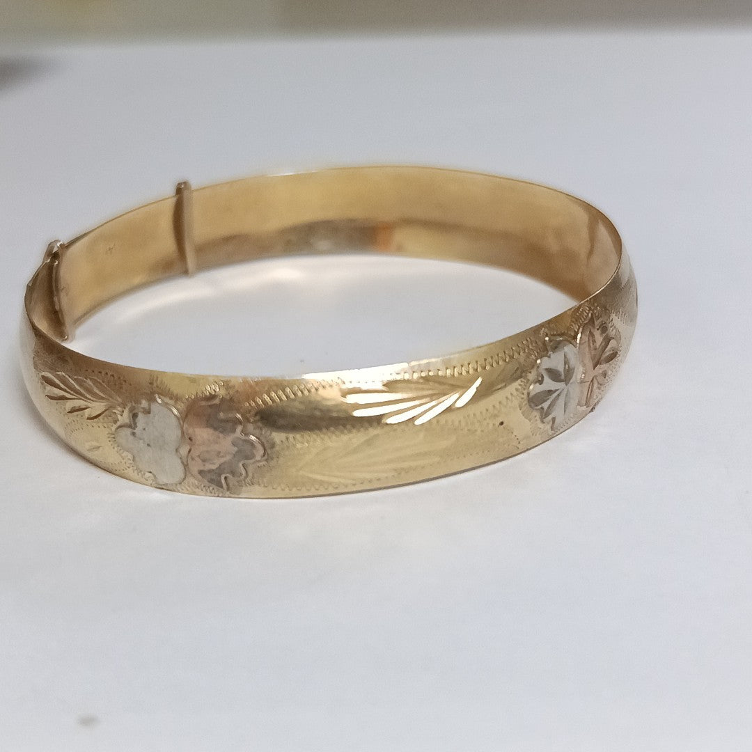 PULSERA RIGIDA ORO 14 K 9.7 GRMS (SEMINUEVO)
