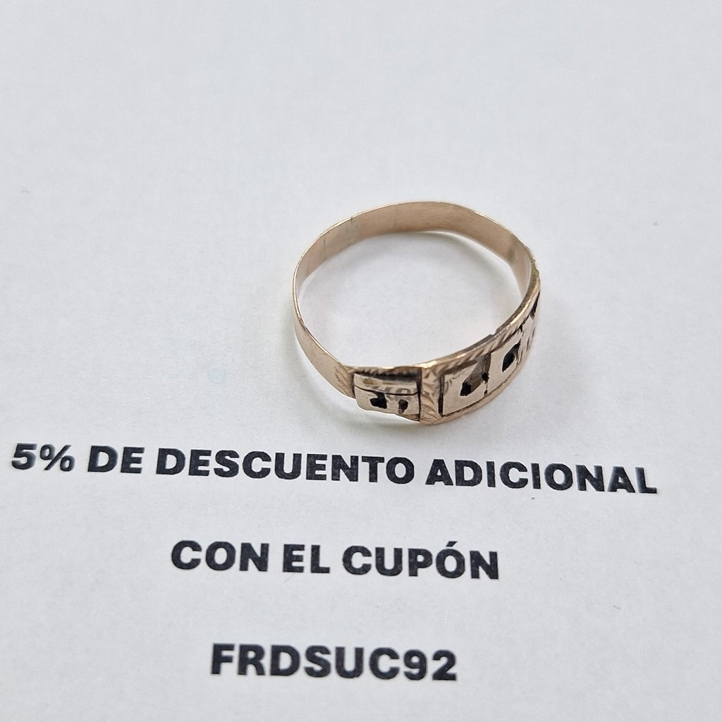 ANILLO DE GRADUACIÓN ORO 8 K 2.2 GRMS (SEMINUEVO)