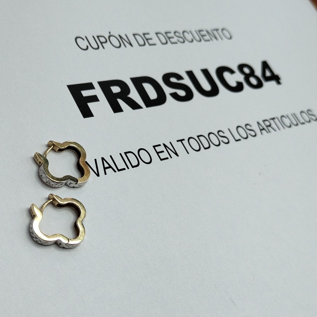 ARETES PAR ORO 14 K 2.5 GRMS (SEMINUEVO)