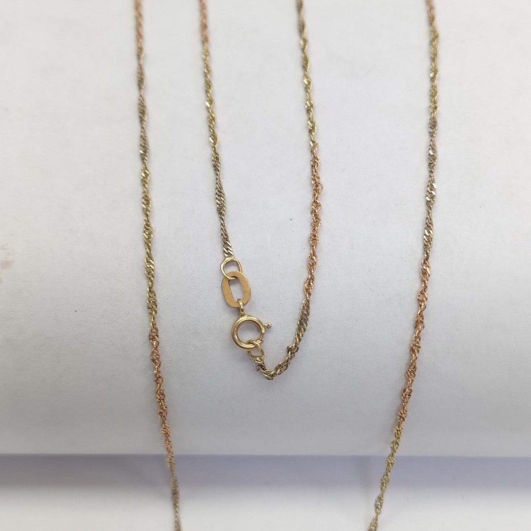 CADENA ORO COMBINADO 14 K 2,20 GRMS (SEMINUEVO)
