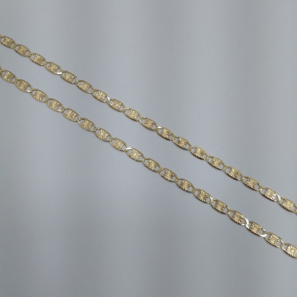 CADENAS TEJIDO GUCHI ORO 14K 55 CM 6.9 GR (NUEVO)