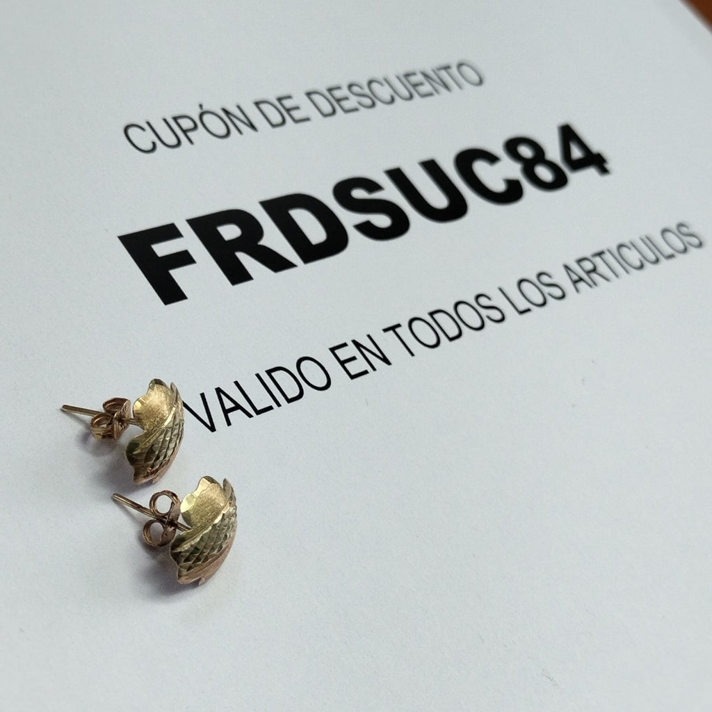 BROQUELES PAR ORO COMBINADO 14 K 1,40 GRMS (SEMINUEVO)