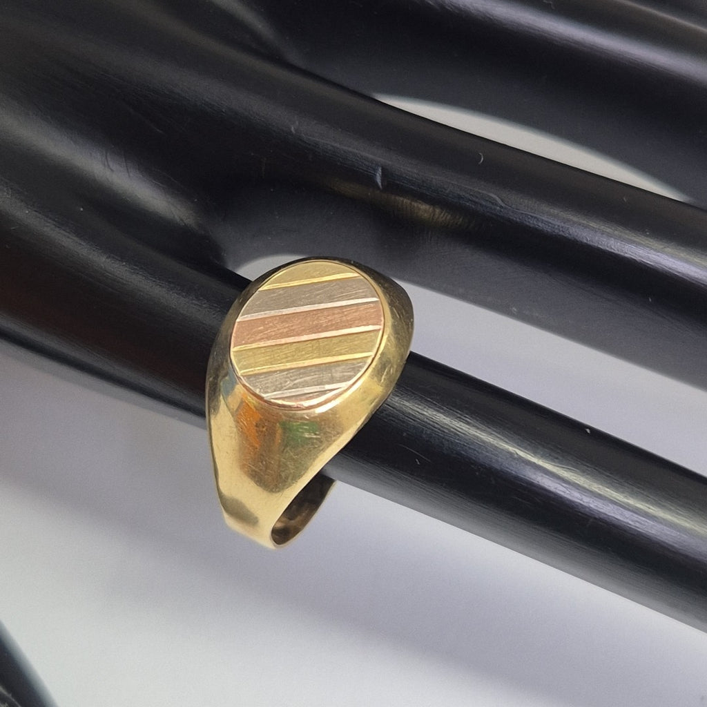 ANILLO ORO, ORO COMBINADO 14 K 3.6 GRMS (SEMINUEVO)