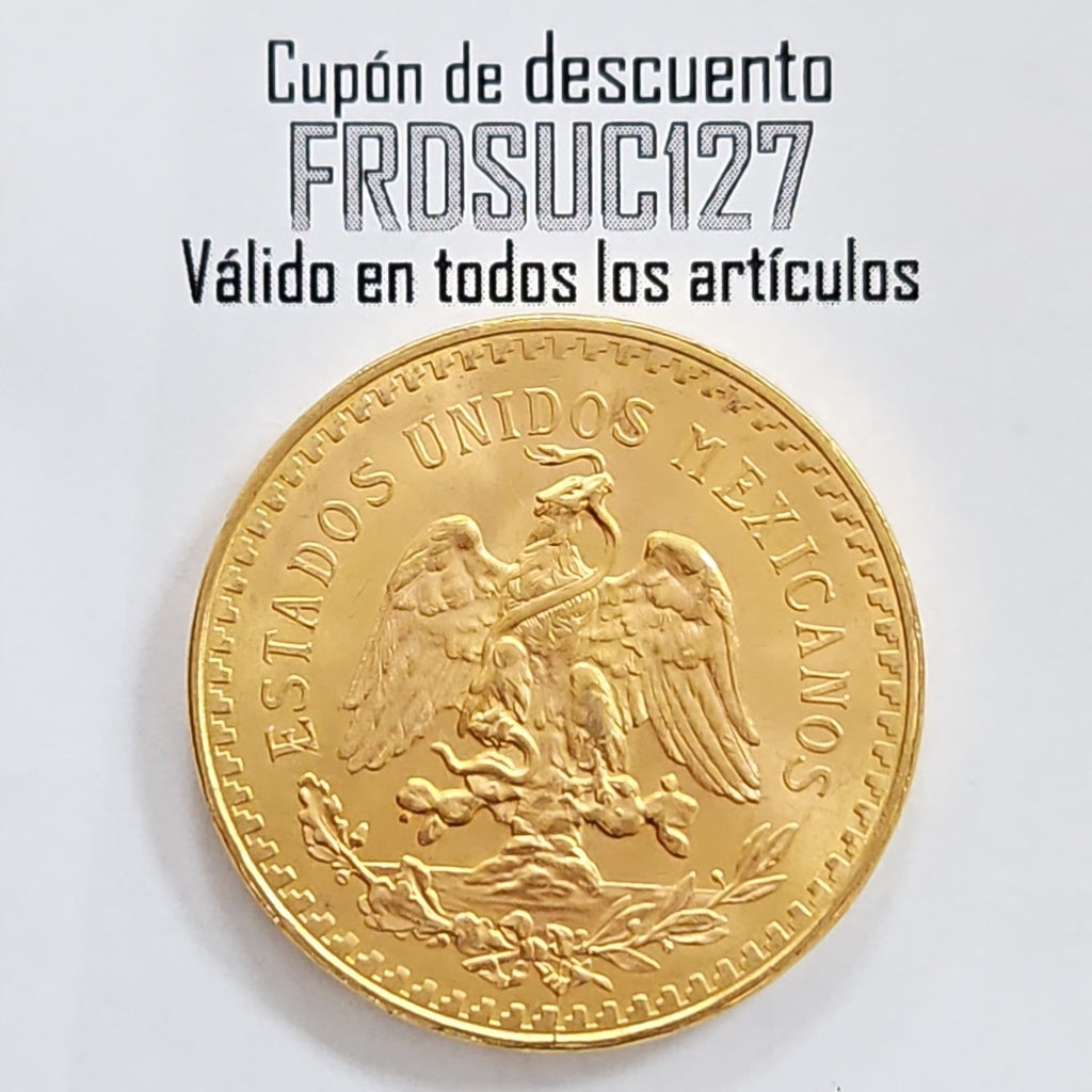 K1 41.6 GRMS 21 K IDENTIFICACIÓN MONEDA NOMINATIVA MONEDAS PESOS 50 PESOS (SEMINUEVO)