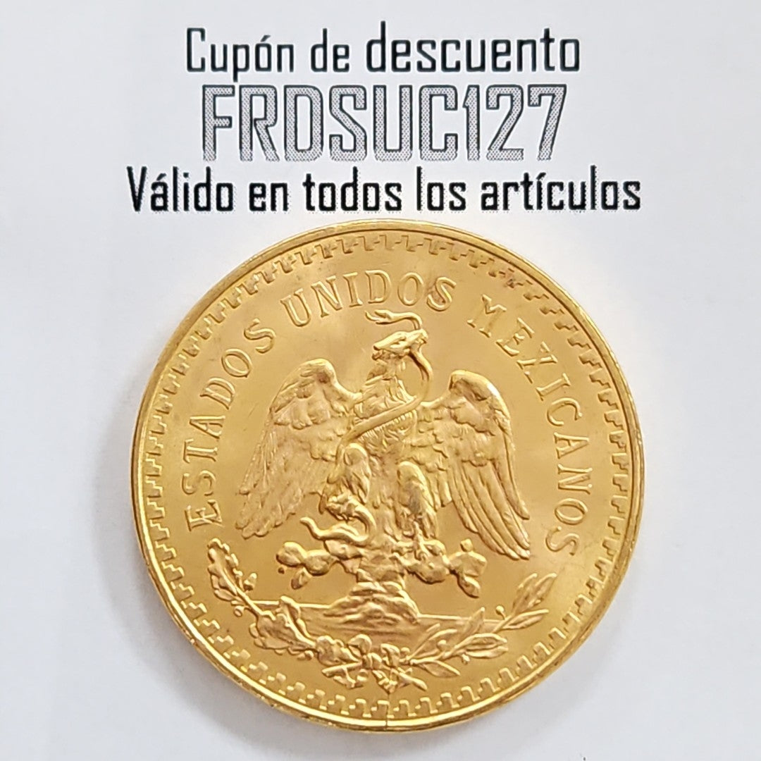 K1 41.6 GRMS 21 K IDENTIFICACIÓN MONEDA NOMINATIVA MONEDAS PESOS 50 PESOS (SEMINUEVO)
