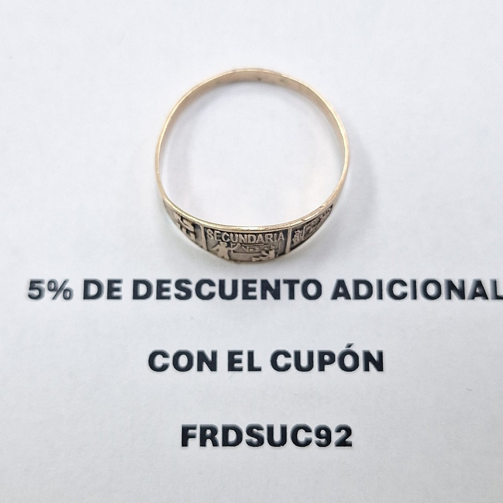 ANILLO DE GRADUACIÓN ORO 8 K 1,40 GRMS (SEMINUEVO)