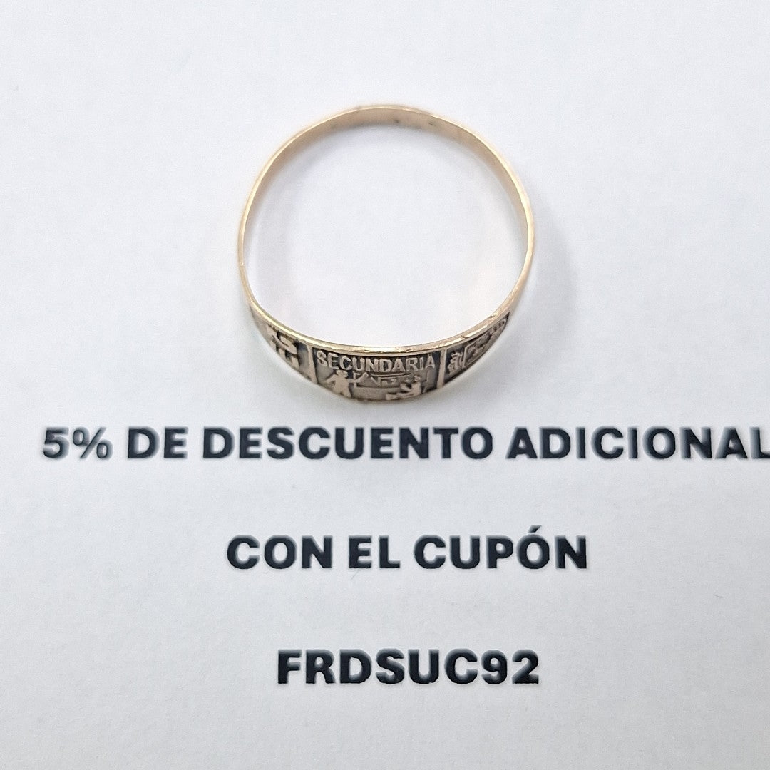 ANILLO DE GRADUACIÓN ORO 8 K 1,40 GRMS (SEMINUEVO)