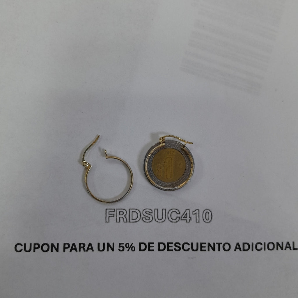 ARRACADAS PAR ORO 14 K 1.2 GRMS (SEMINUEVO)