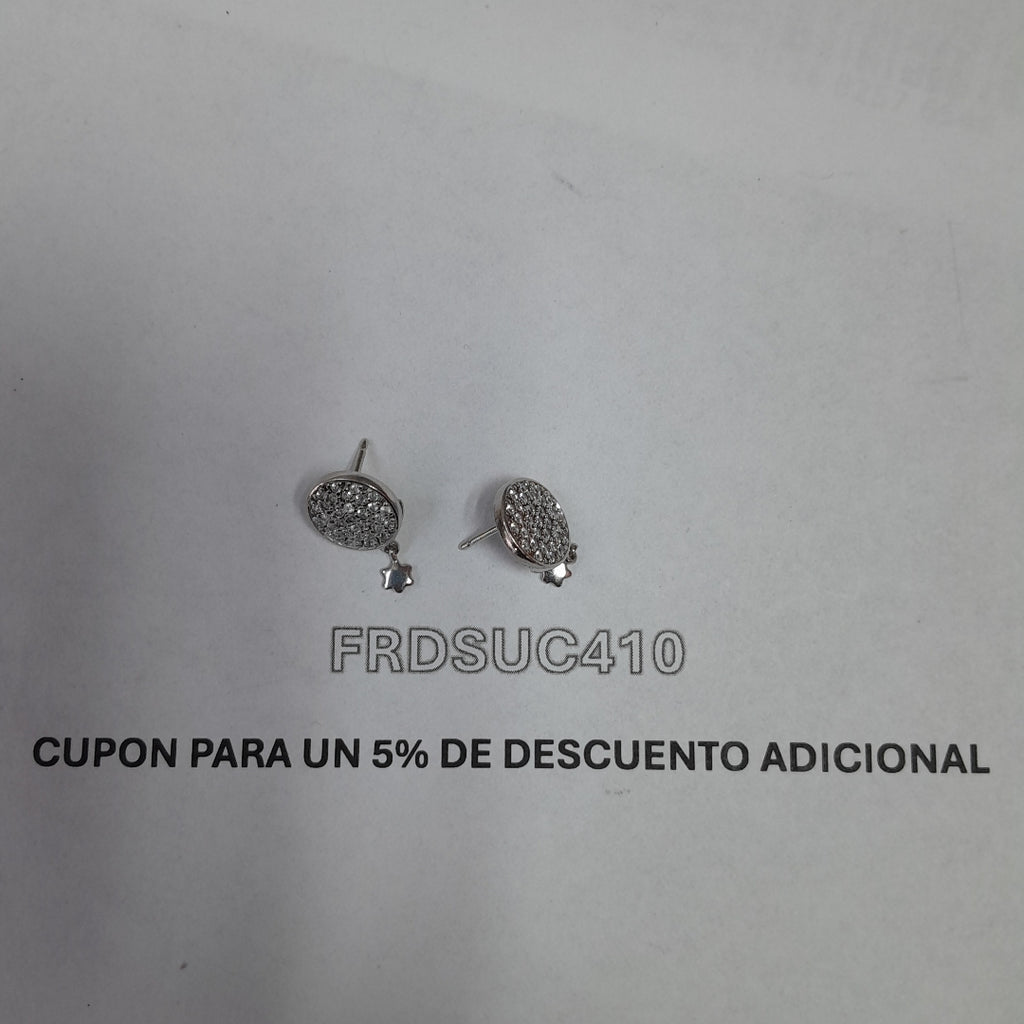BROQUELES PAR ORO BLANCO 14 K 4.9 GRMS (SEMINUEVO)