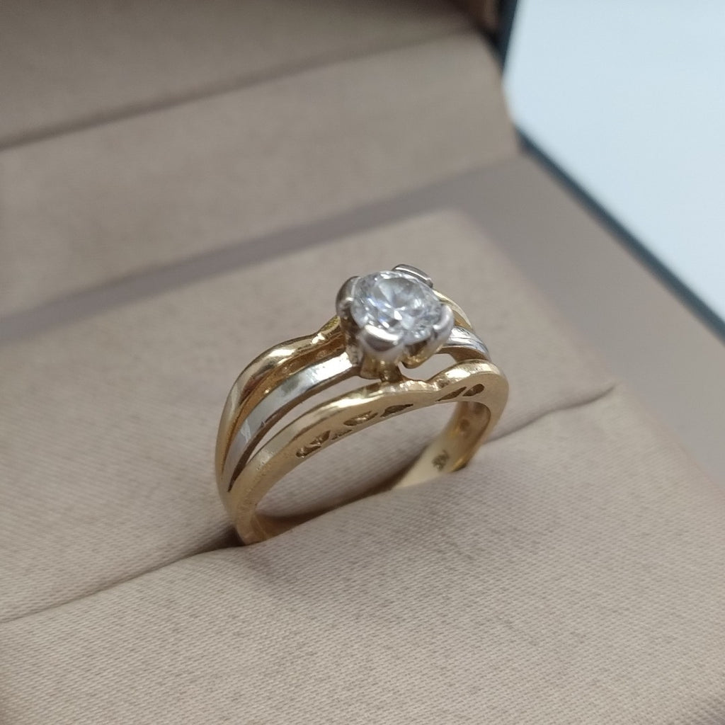 ANILLITO ORO COMBINADO 14 K 4.8 GRMS (SEMINUEVO)