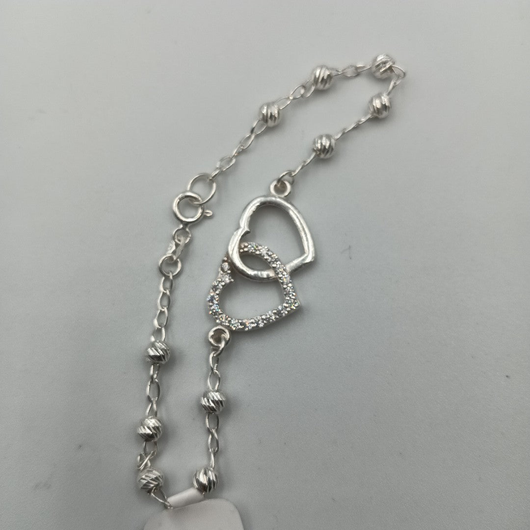 PULSERA TEJIDO TEJIDO ESPECIAL PLATA .925 18 CM 4.1 GR (NUEVO)