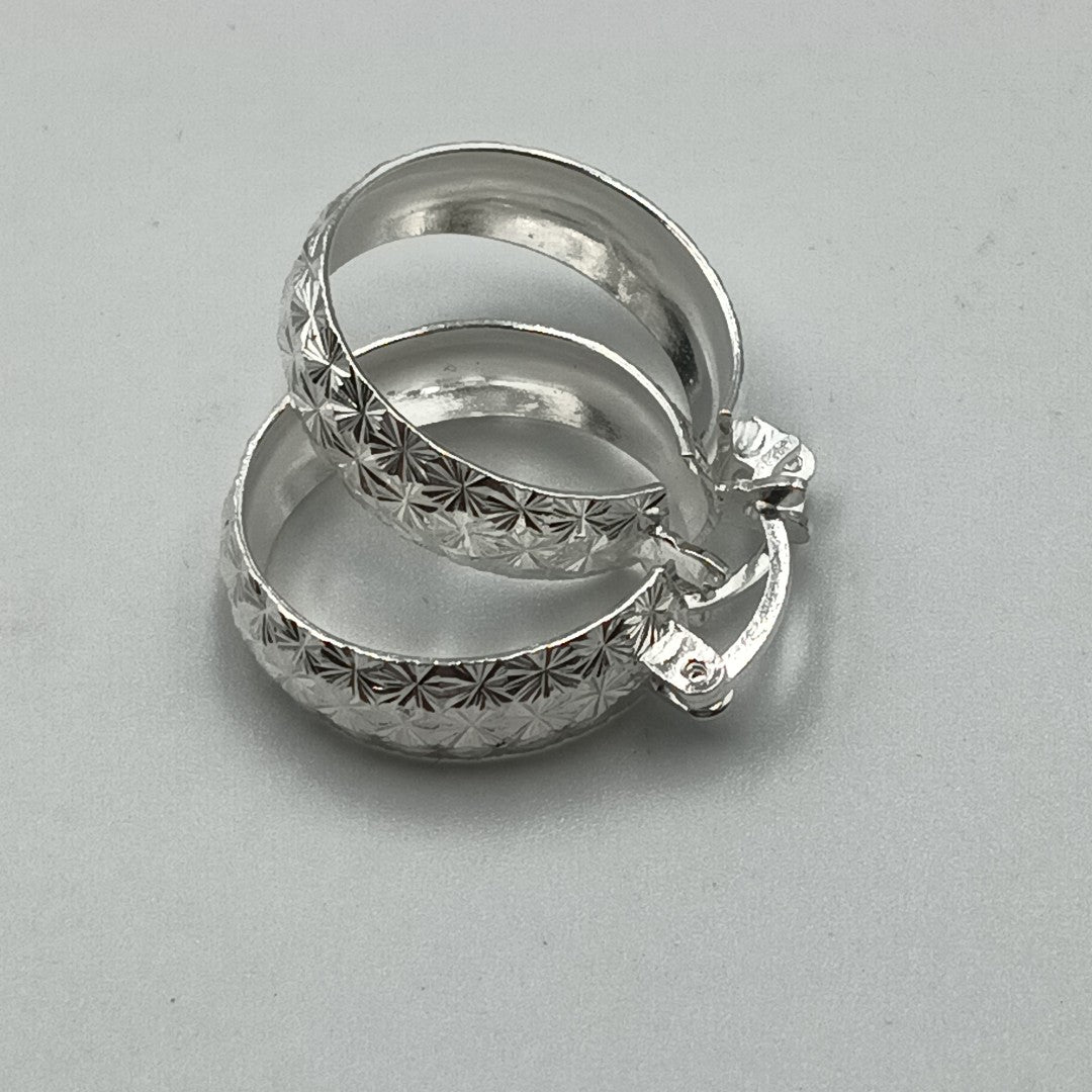 PAR ARRACADAS FACETADAS PLATA .925 3.4 GR (NUEVO)