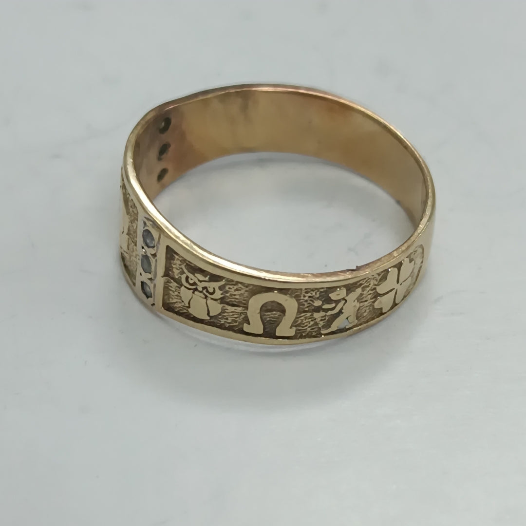 ARGOLLA DE LA SUERTE ORO 14 K 3,00 GRMS (SEMINUEVO)