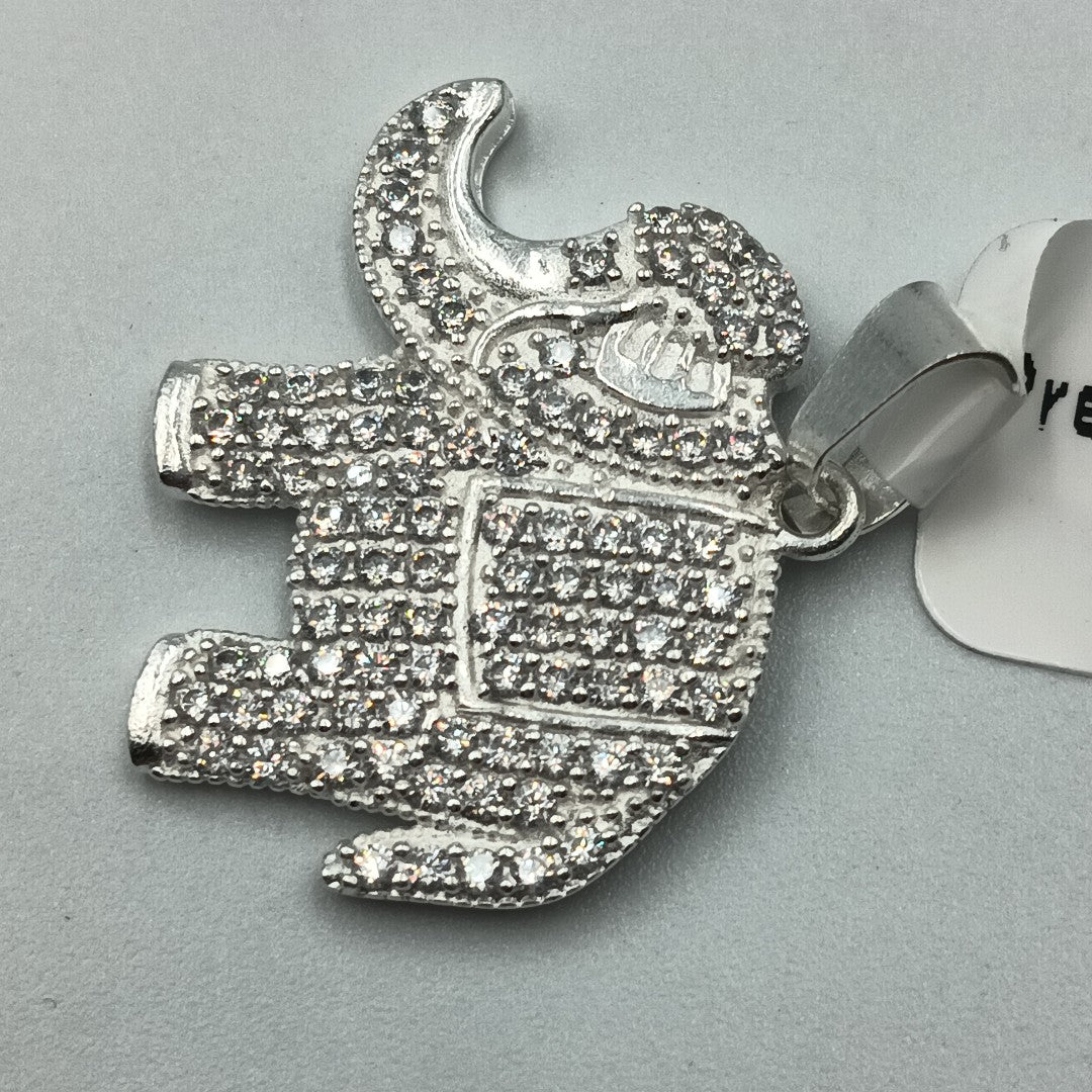 DIJE ELEFANTE C/CIRCONIAS PLATA .925 5.2 GR (NUEVO)