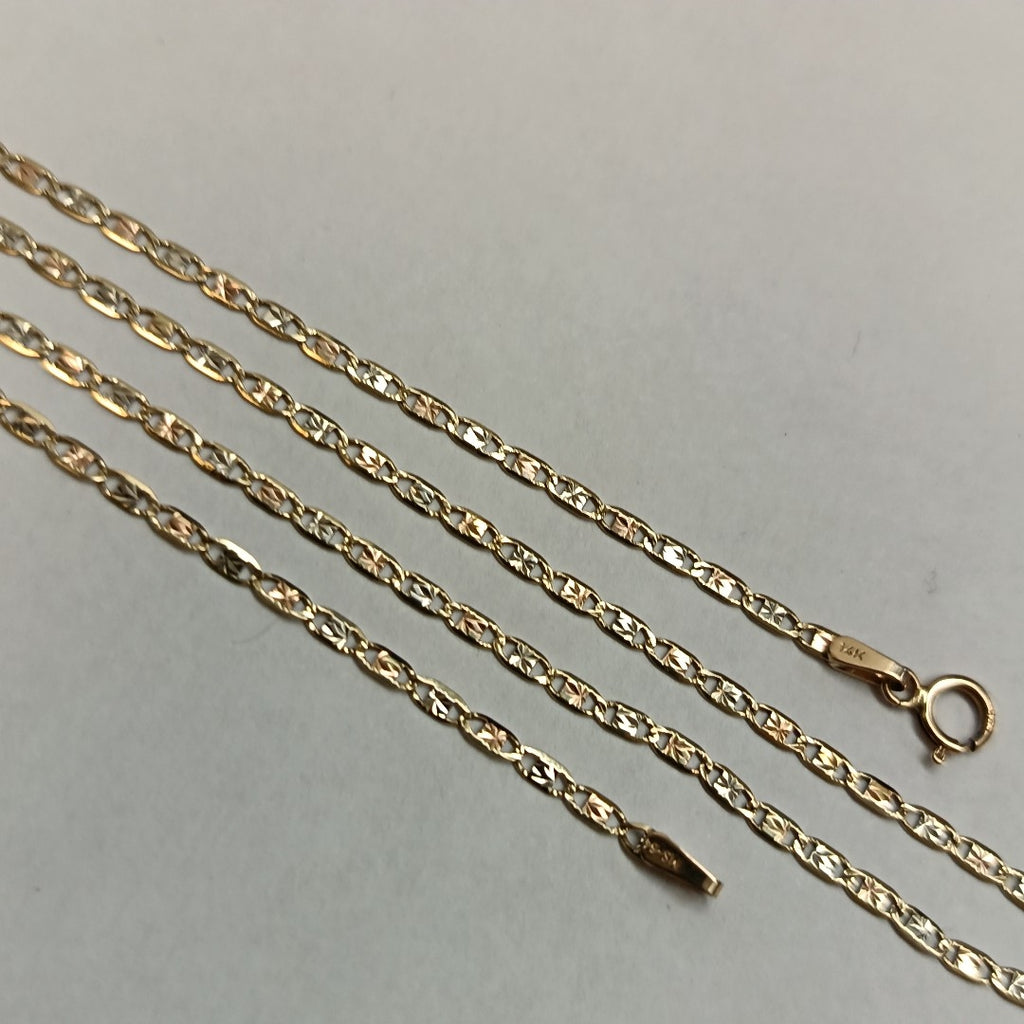 CADENA ORO COMBINADO 14 K 2.2 GRMS (SEMINUEVO)