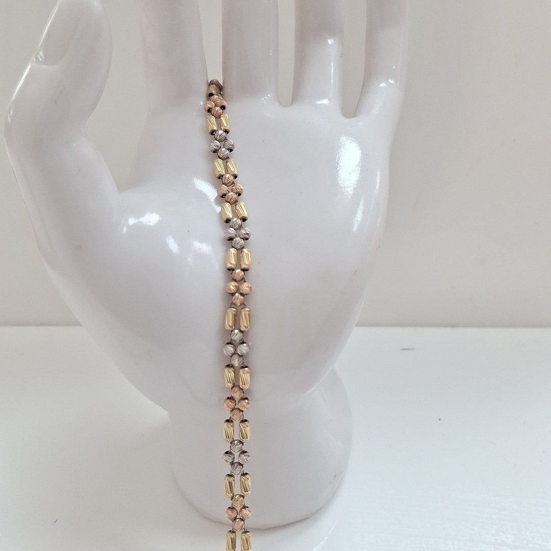 PULSERA ORO COMBINADO 14 K 6,60 GRMS (SEMINUEVO)