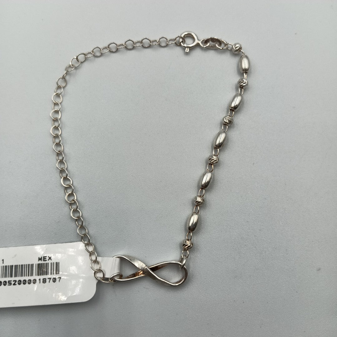 PULSERA TEJIDO INFINITO PLATA .925 18 CM 2.4 GR (NUEVO)