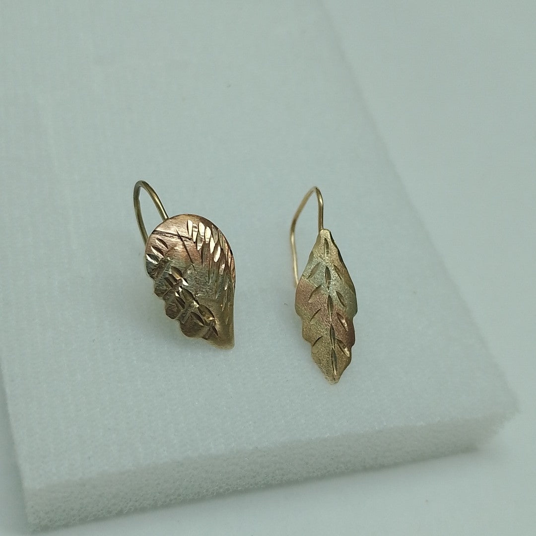 ARETES PAR ORO, ORO COMBINADO 10 K 0.9 GRMS (SEMINUEVO)
